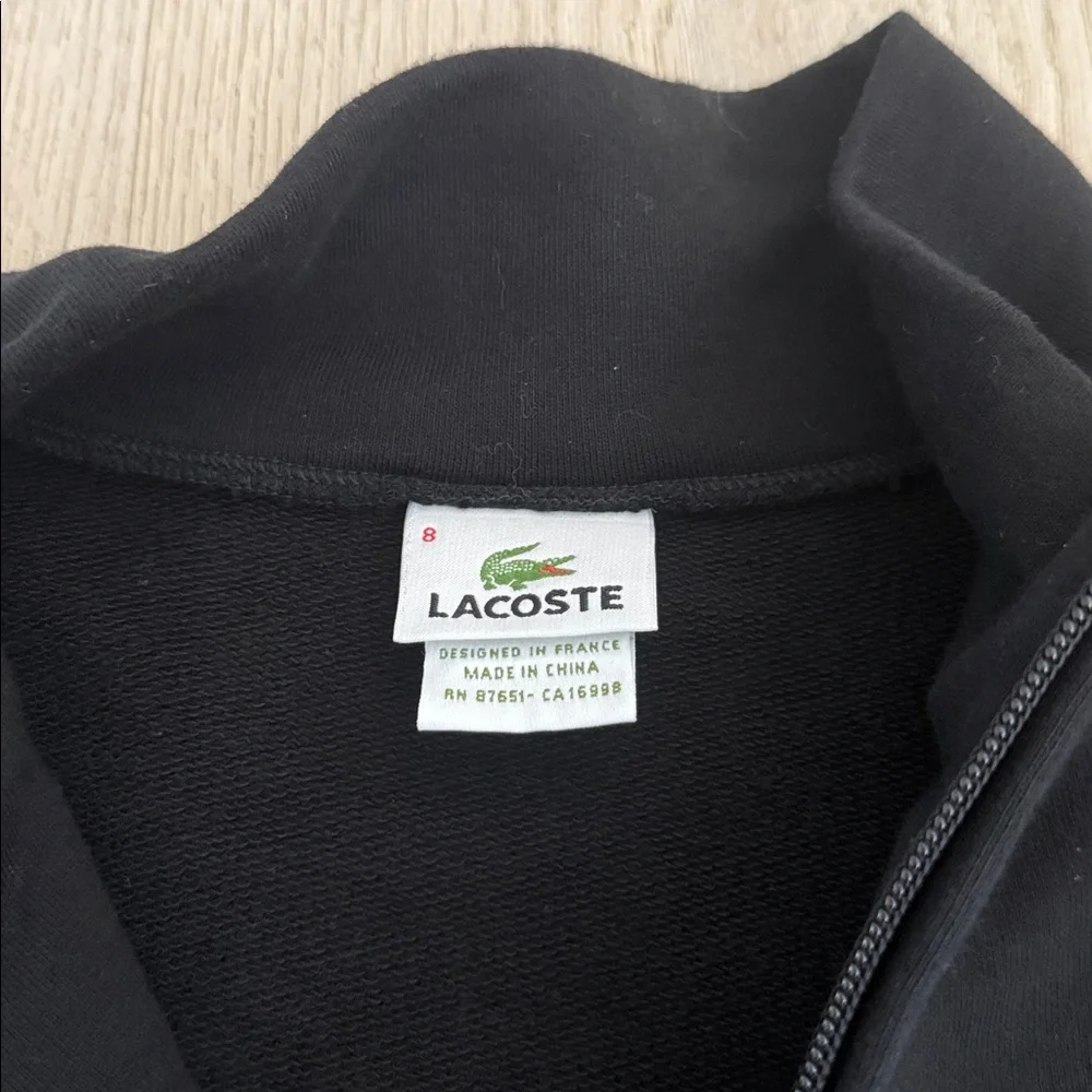 Black Men's Lacoste Quarter Zip